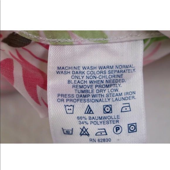 Lands’ End PRETTY Pink Floral Ultra Smooth Blouse - Picture 7 of 8